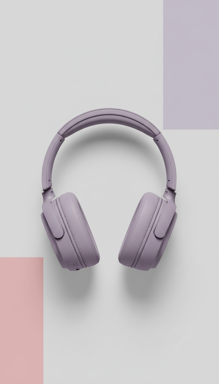 Matte Over-Ear Headphones in Iris Lilac